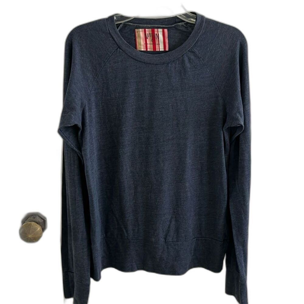 VGUC Nation LTD Long Sleeve soft Pullover Blue Heathered Tee Top S